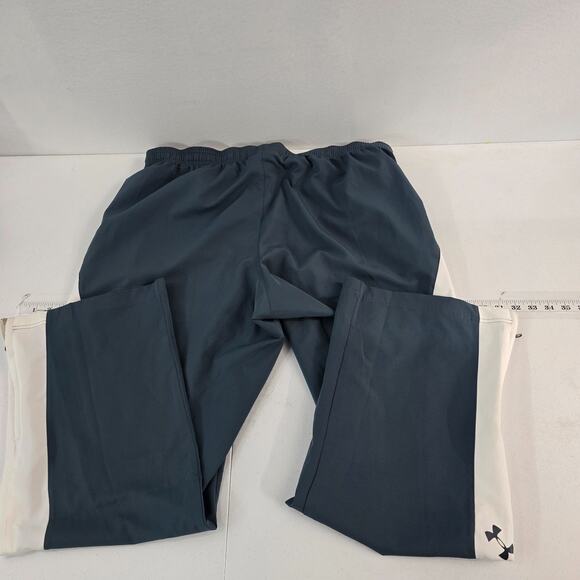 Under Armour Men's XL Loose Fit Track Pants Gray White 100% Polyester 6384 - Picture 2 of 9